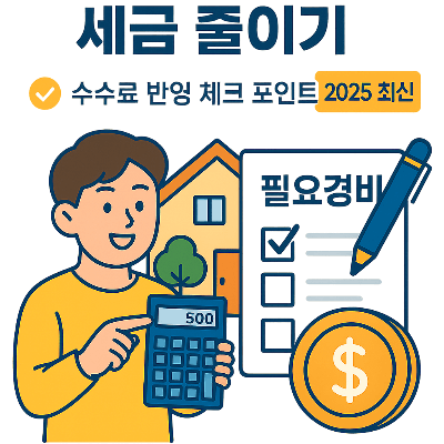 양도세 필요경비로 세금 줄이기｜수수료 반영 체크 포인트 (2025 최신)