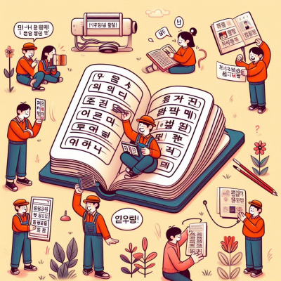 다양한 문서와 책을 분석하는 귀여운 캐릭터들이 등장하는 이미지.