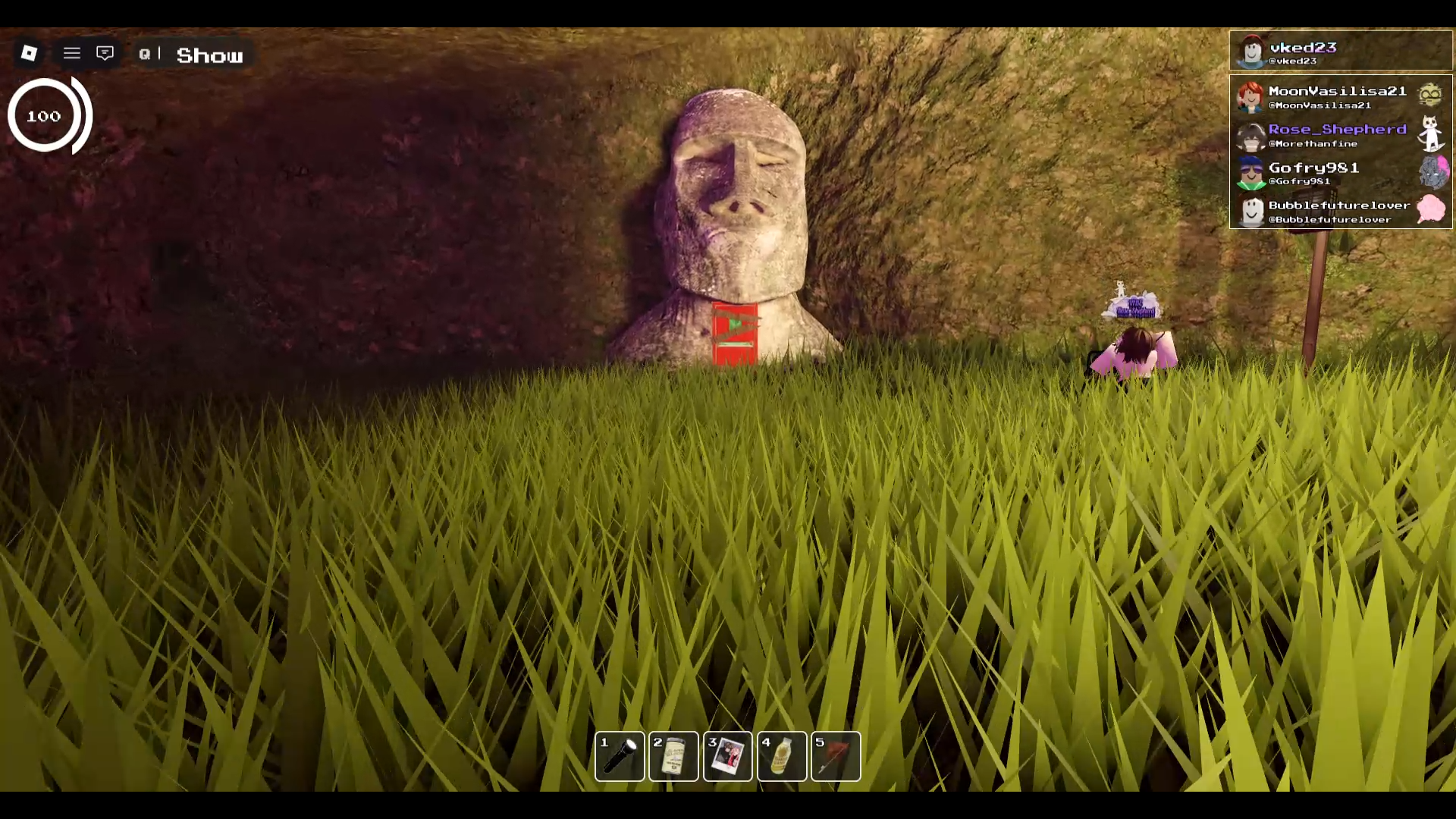 Roblox Backrooms Redacted Level Moai Statue Exit (Interact with boards)