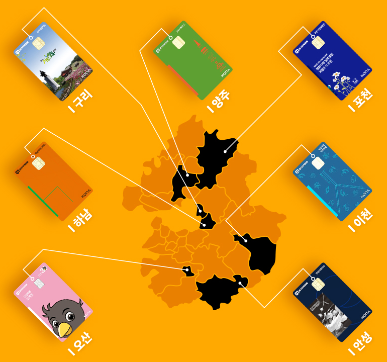 경기 지역 별 화폐 지도