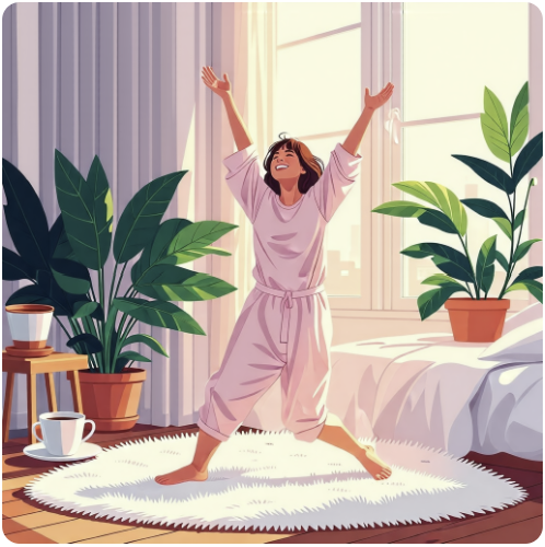 아침 스트레칭 이미지