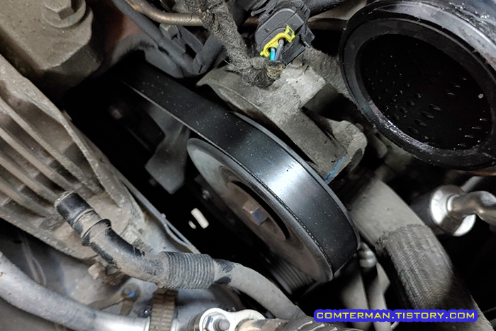 올란도 팬벨트 상태 확인