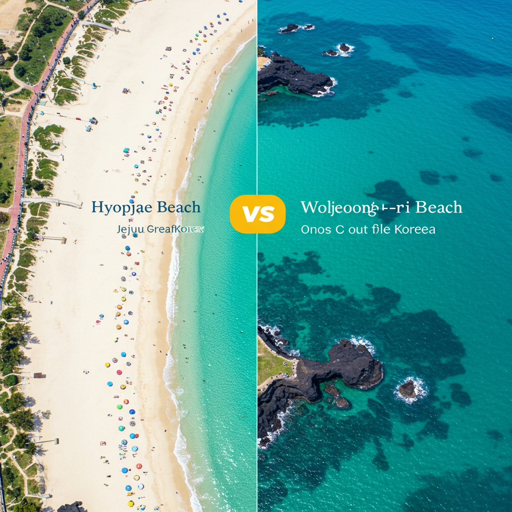 협재해수욕장 vs 월정리해변