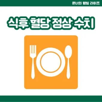 식후 혈당 정상수치를 정리_21