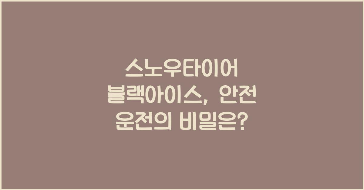 스노우타이어 블랙아이스