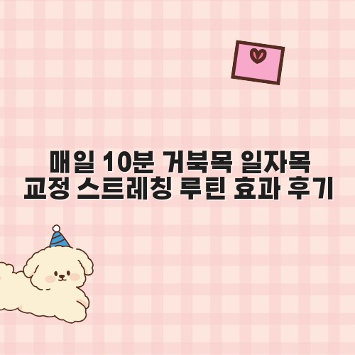 매일 10분 거북목 일자목 교정 스트레칭 루틴 효과 후기