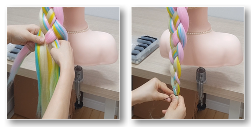 4가닥 땋기헤어스타일 과정3