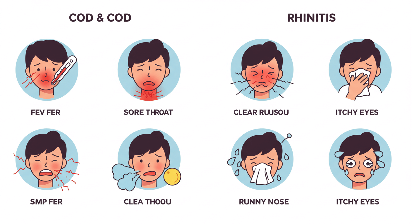 감기와 비염, 증상의 핵심 차이점은? (비염 증상)