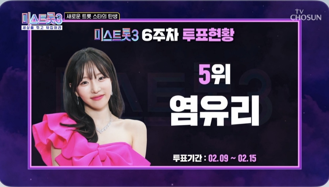 미스트롯3 6주차 투표 5위