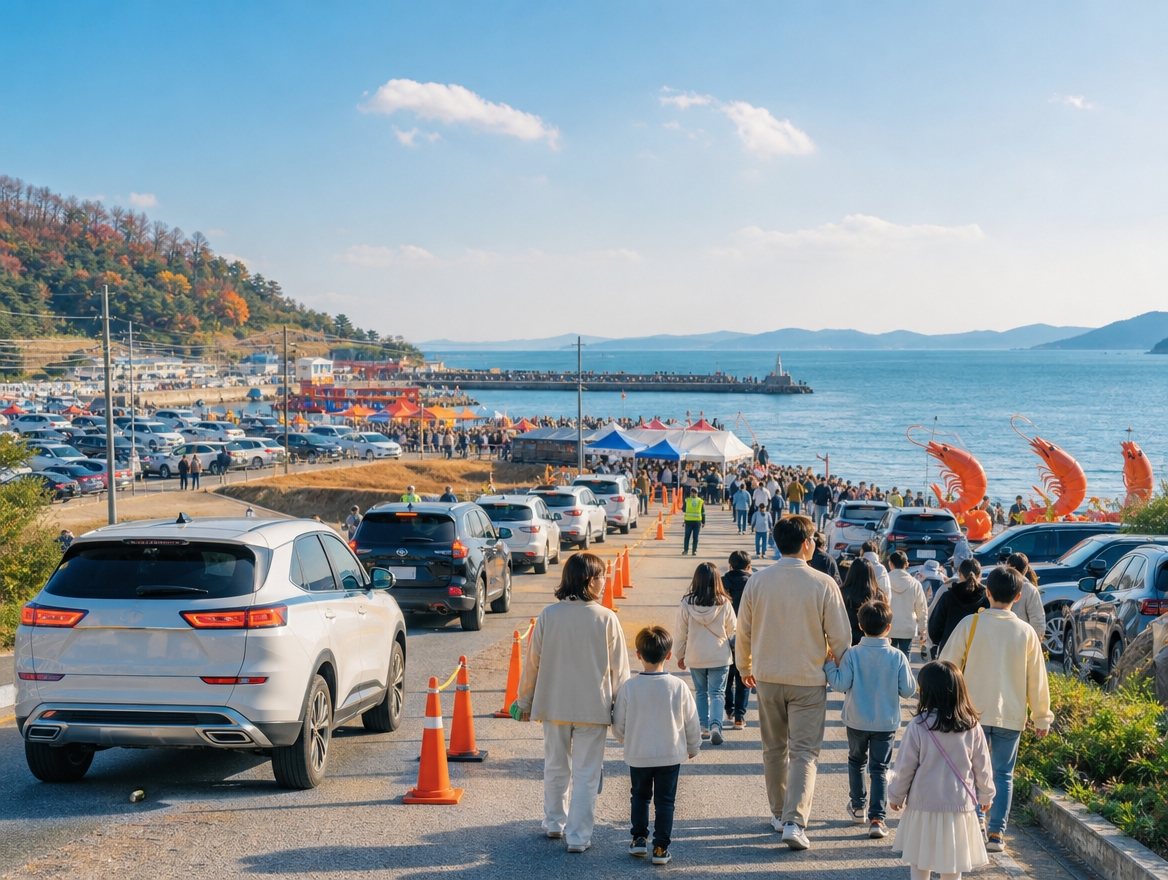 홍성남당항 대하축제 주차와 교통