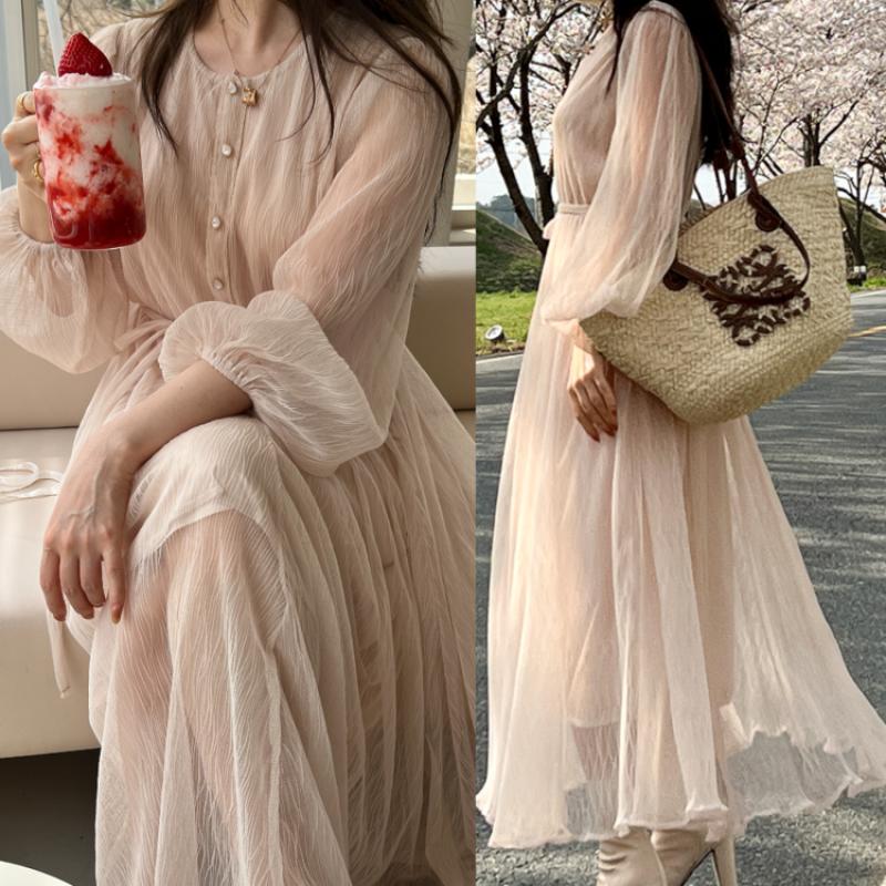 예뻐너 여성 원피스 여름 휴양지 바캉스 해외여행 하객룩 빅사이즈 레이스 쉬폰 하객