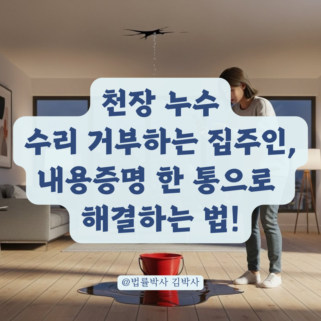 천장 누수 모른 척하는 집주인, 수리 거부 시 세입자가 취할 법적 조치