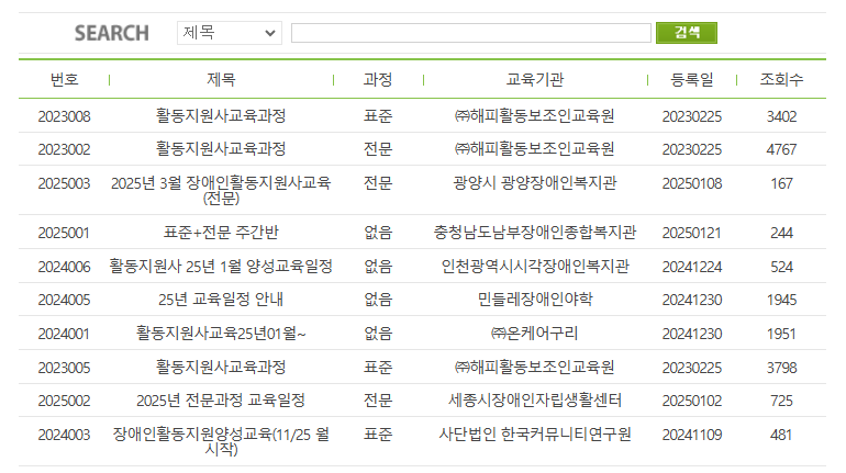 장애인 활동지원사