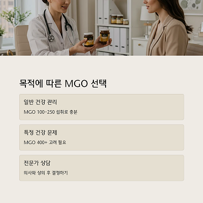 내게 맞는 MGO 등급 선택법 (사용 목적별 추천)2