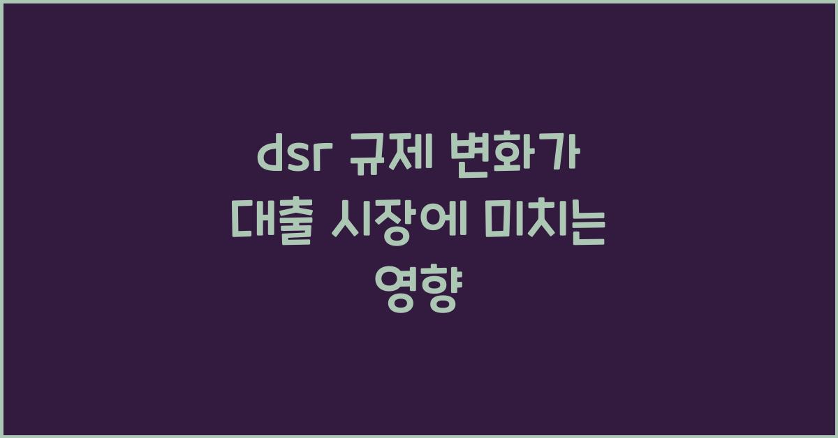 dsr 규제