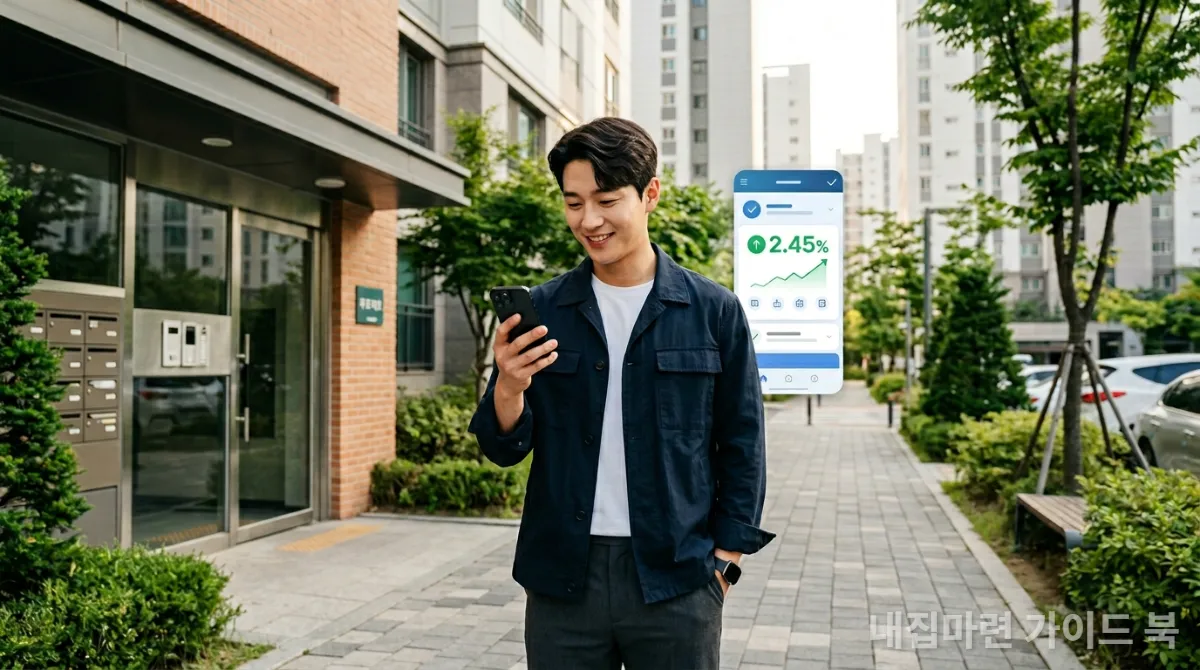 청년전용 버팀목전세자금 대출 금리를 확인하는 한국 청년