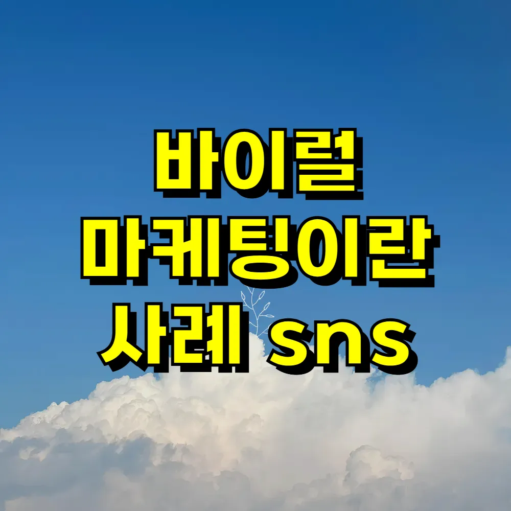 바이럴 마케팅이란 사례 sns