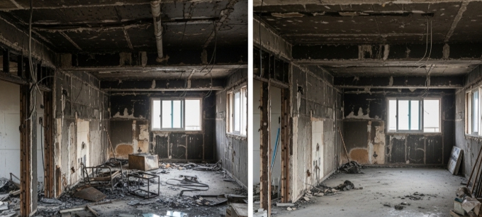 서대문구 화재 철거중