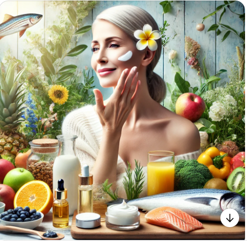 노화 예방을 위한 50대의 피부관리 사진