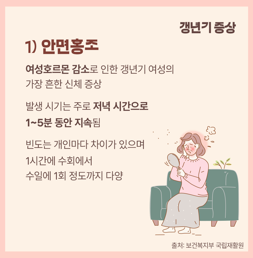 #갱년기 증상 안면홍조