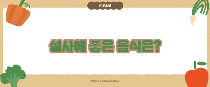 설사에 좋은 음식 10가지 (+회복에 도움되는 식품)