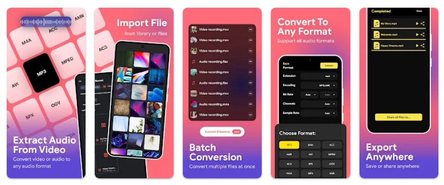 Audio Converter앱 기능