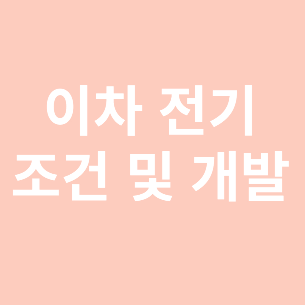 2차 전지 조건 및 개발