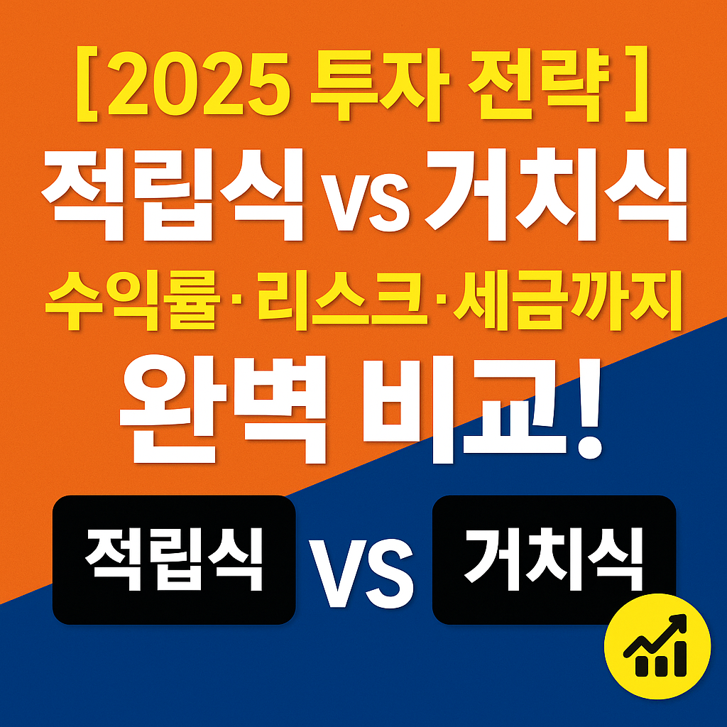 [2025 투자 전략] 적립식 vs 거치식, 수익률·세금·리스크 완벽 비교!