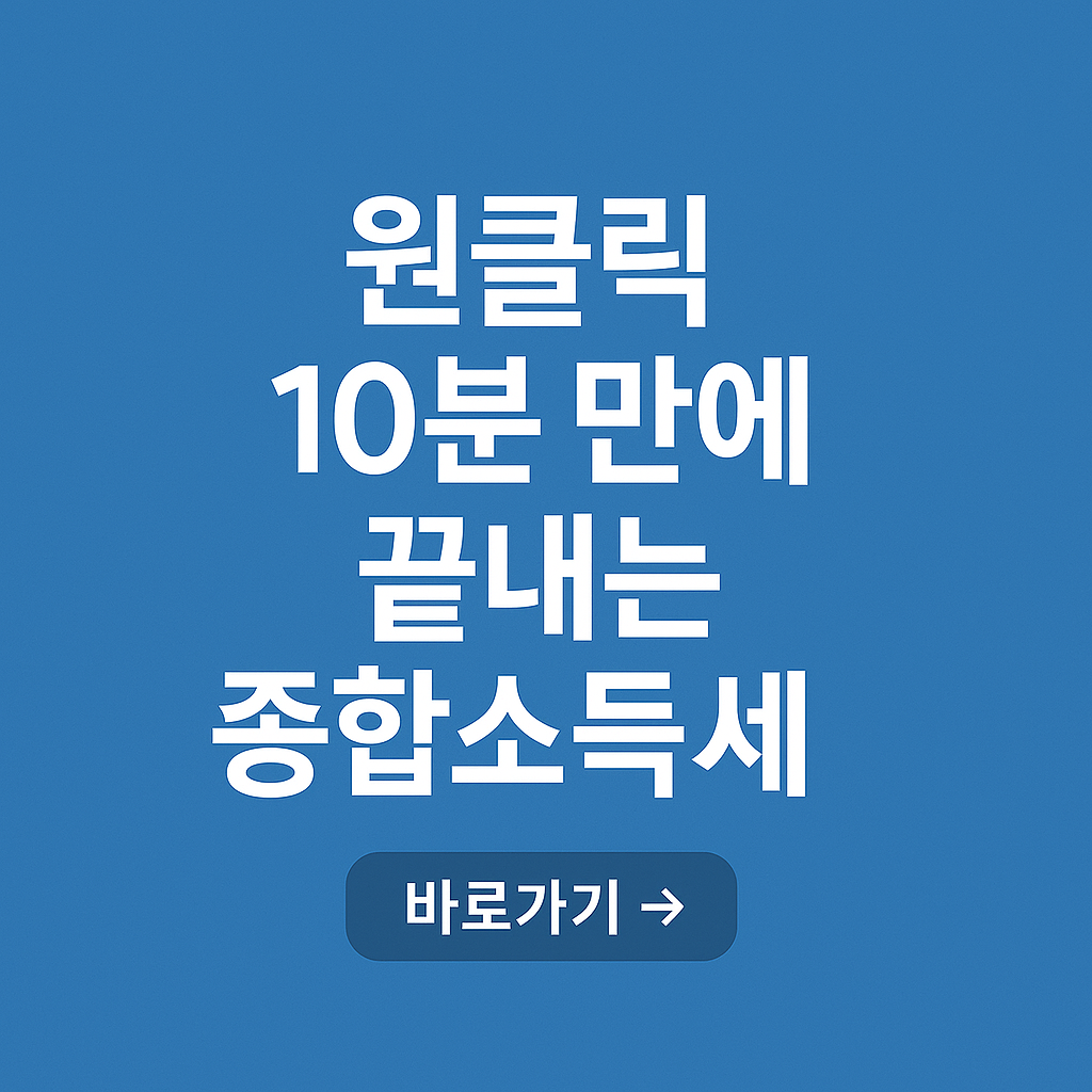 국세청 원클릭 신고로 10분 만에 끝내는 종합소득세