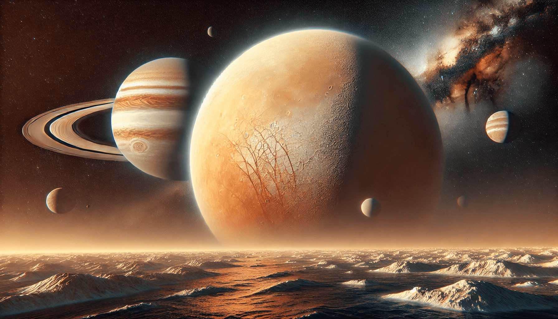 타이탄과 유로파 사진