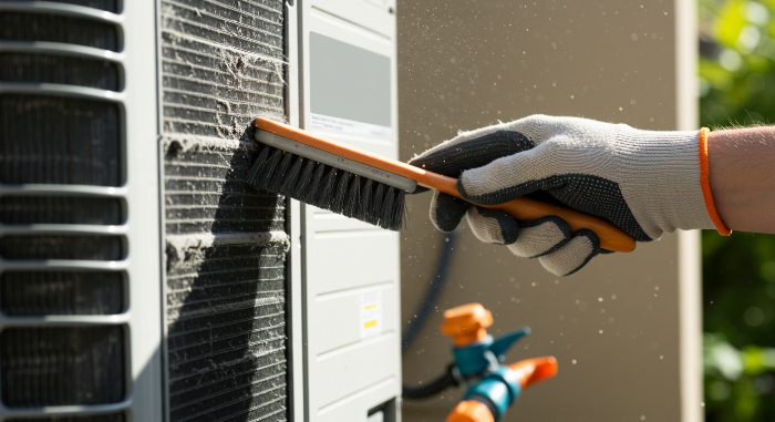 에어컨-실외기-냉각핀-청소