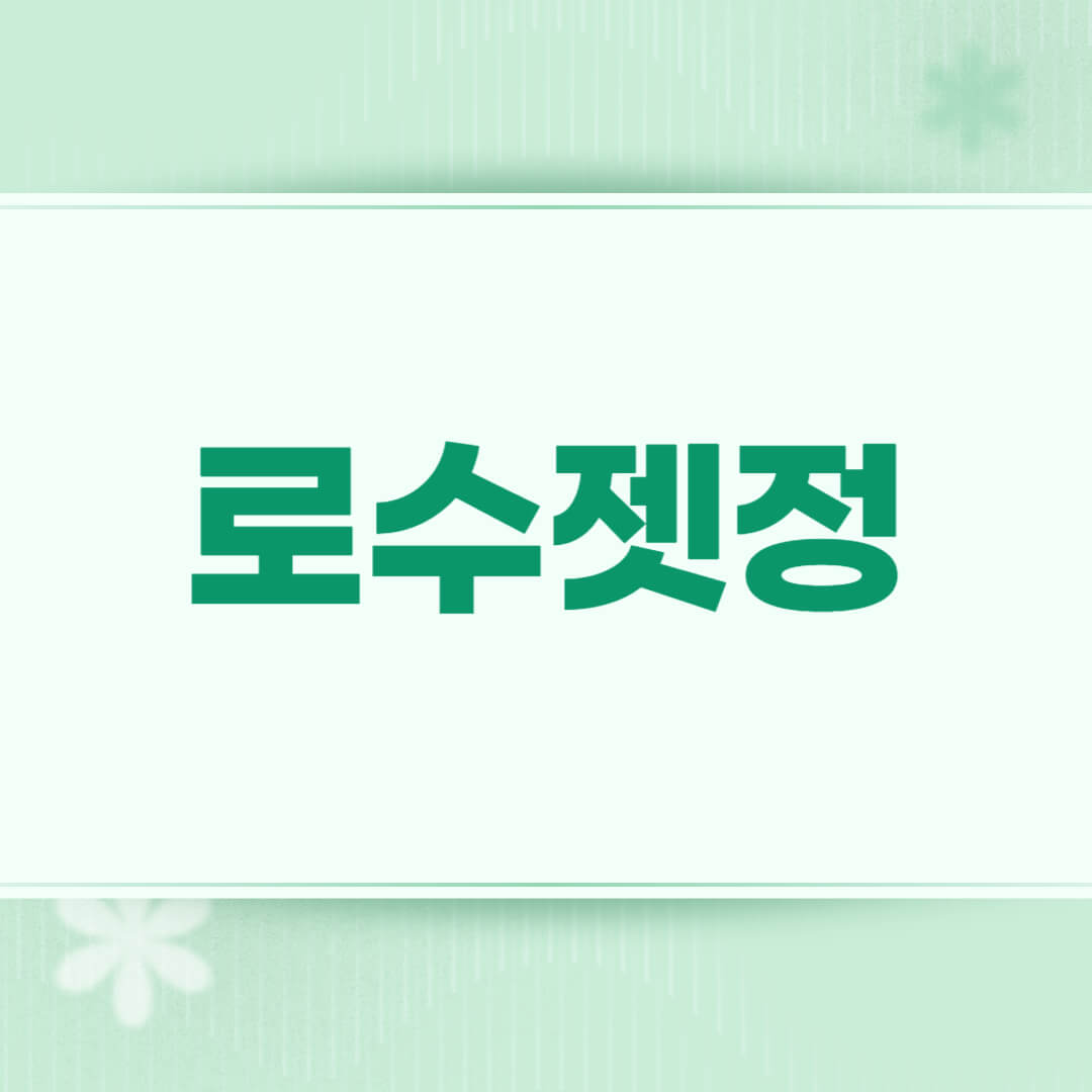 로수젯정 부작용 효능