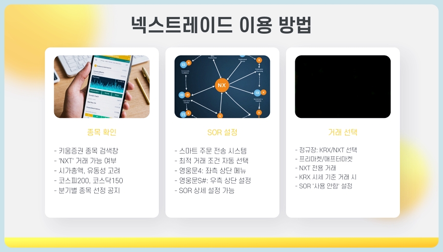 넥스트레이드 거래 방법 키움 대체거래소 종목 이용가이드 총정리