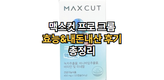 맥스컷-프로-크롬-내돈내산-후기-효과