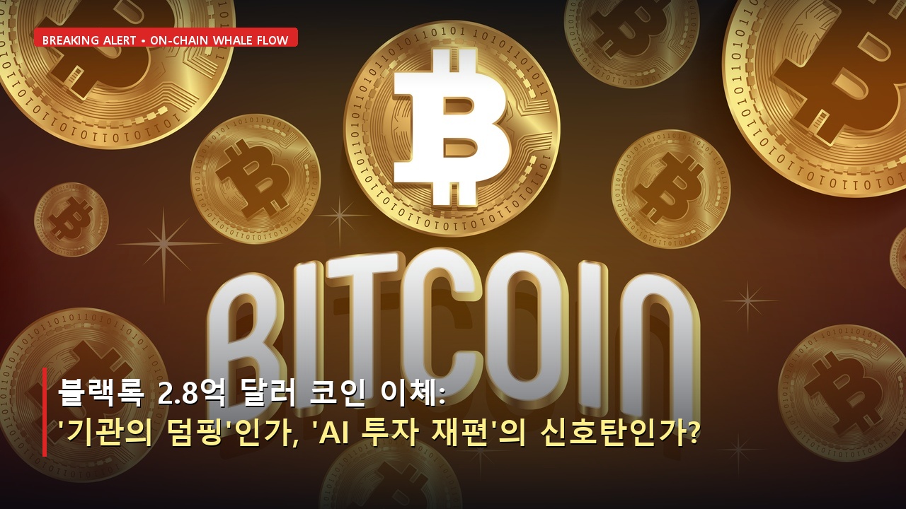블랙록 2.8억 달러 코인 이체: '기관의 덤핑'인가, 'AI 투자 재편'의 신호탄인가?
