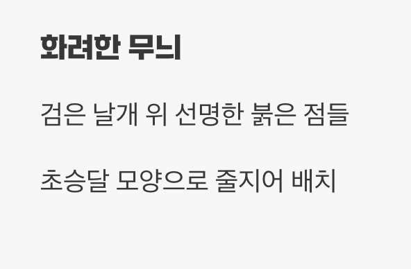 검은 벨벳 위의 붉은 초승달