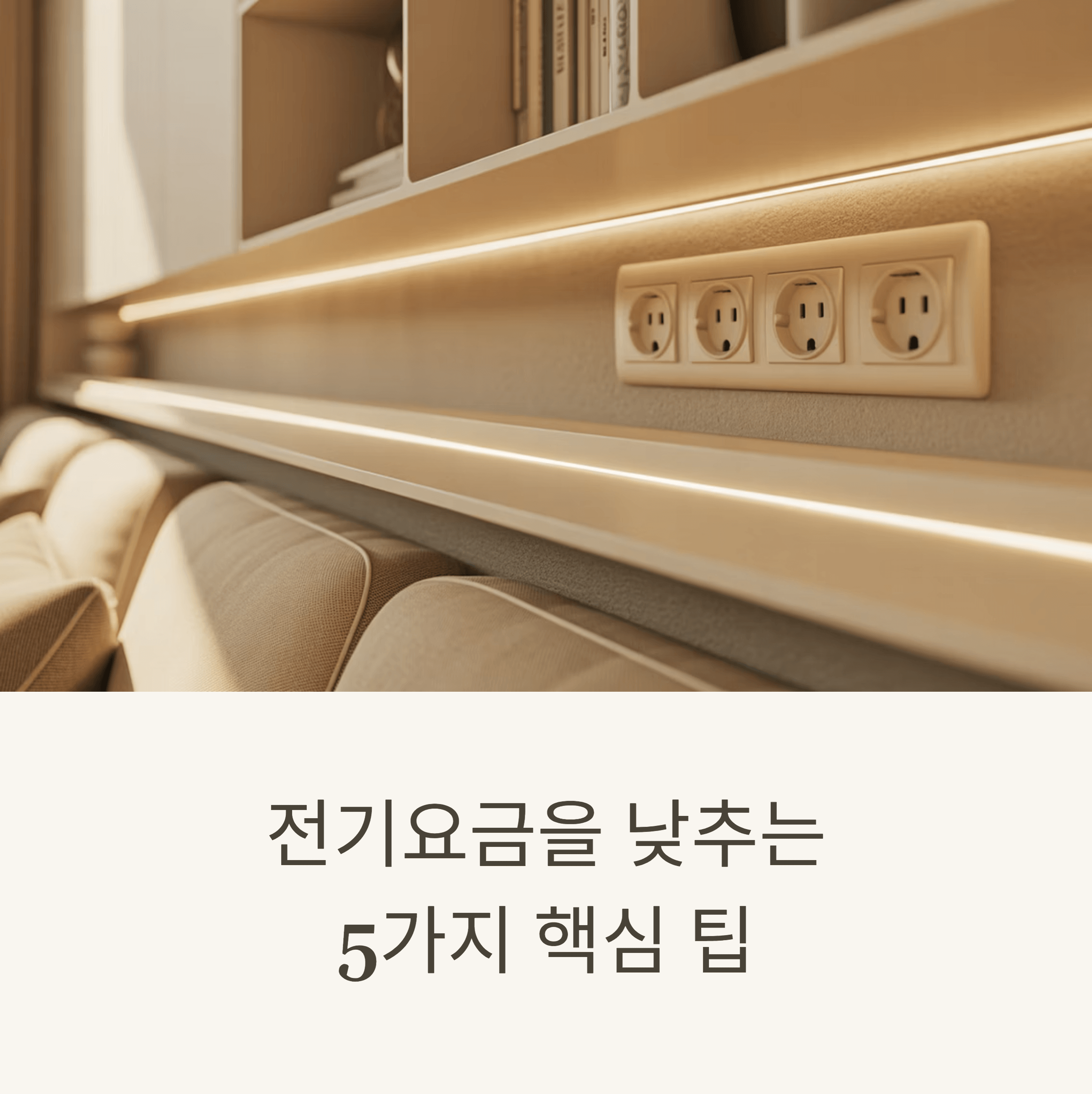 전기요금을 낮추는 핵심은 대기전력 차단이 핵심입니다