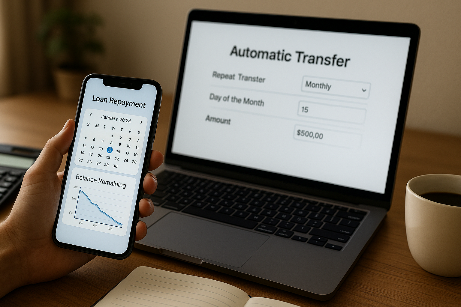 대출 상환 캘린더와 자동이체 설정