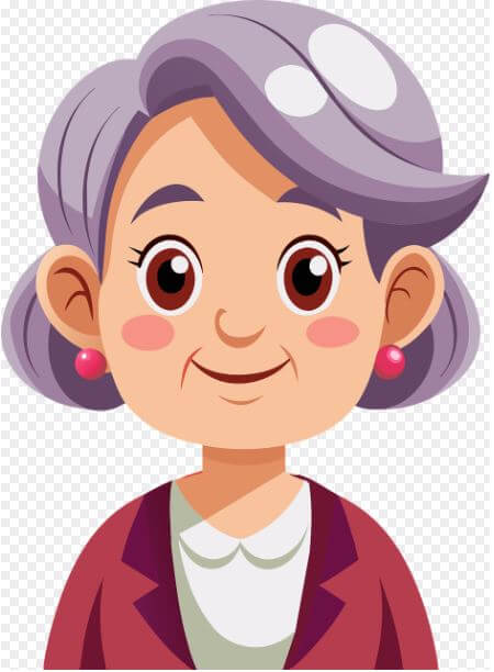 웃고 있는 할머니