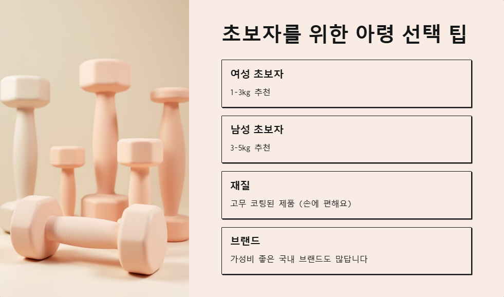 아령 하나로 하는 전신 운동, 초보자 필수 루틴
