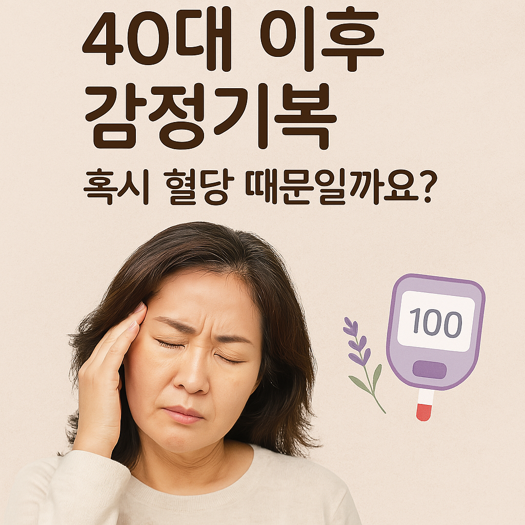 40대 이후 감정 기복, 혈당때문일까 관련 이미지