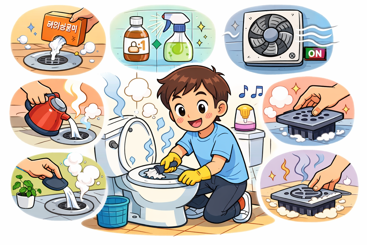 화장실 냄새 제거 방법 5가지 (효과 바로 나타나는 꿀팁)