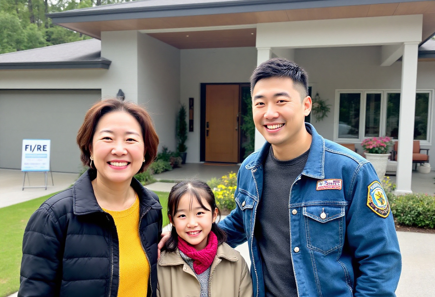 활짝 웃는 가족