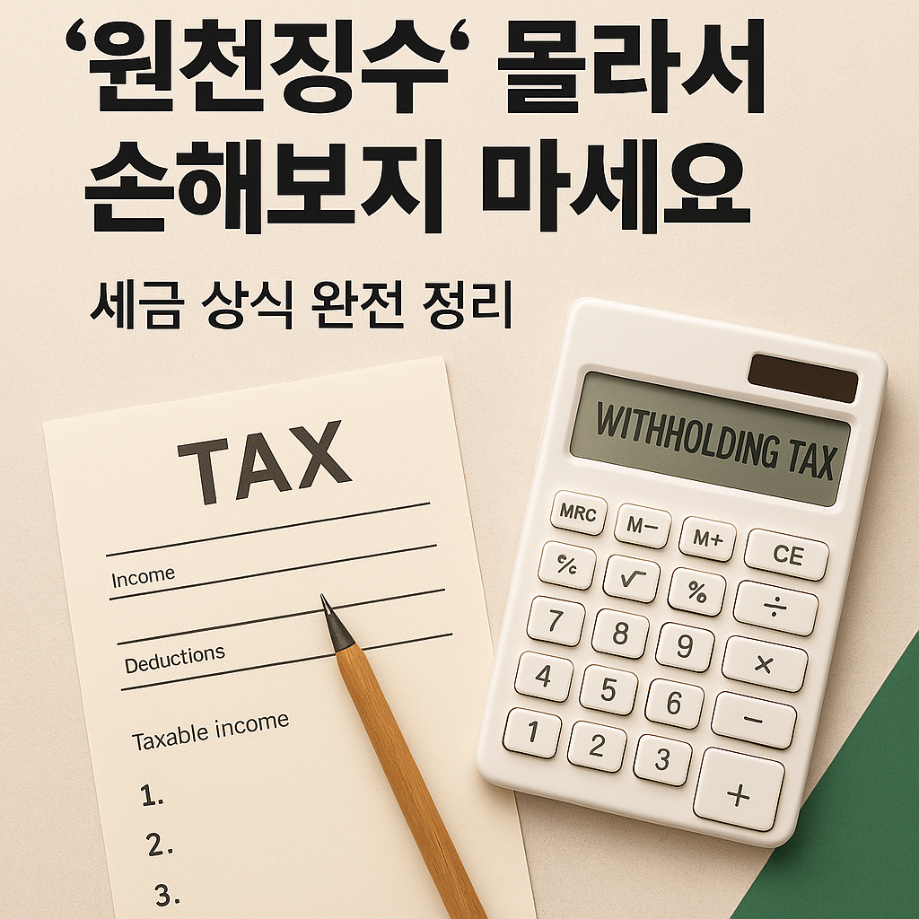 ‘원천징수’ 몰라서 손해보지 마세요｜세금 상식 완전 정리