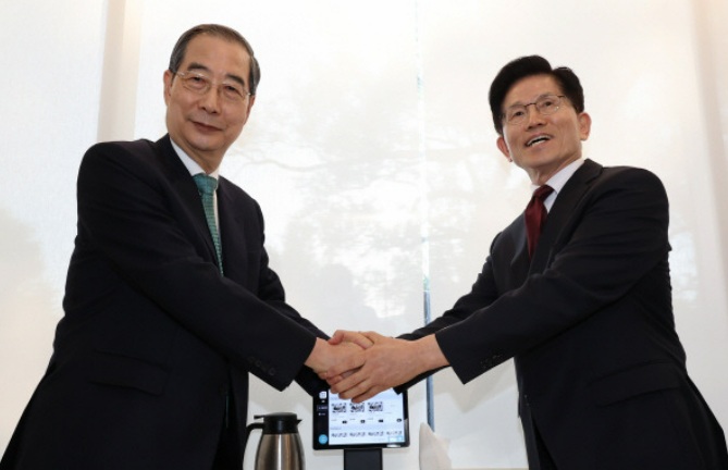 김문수 한덕수 회동 단일화