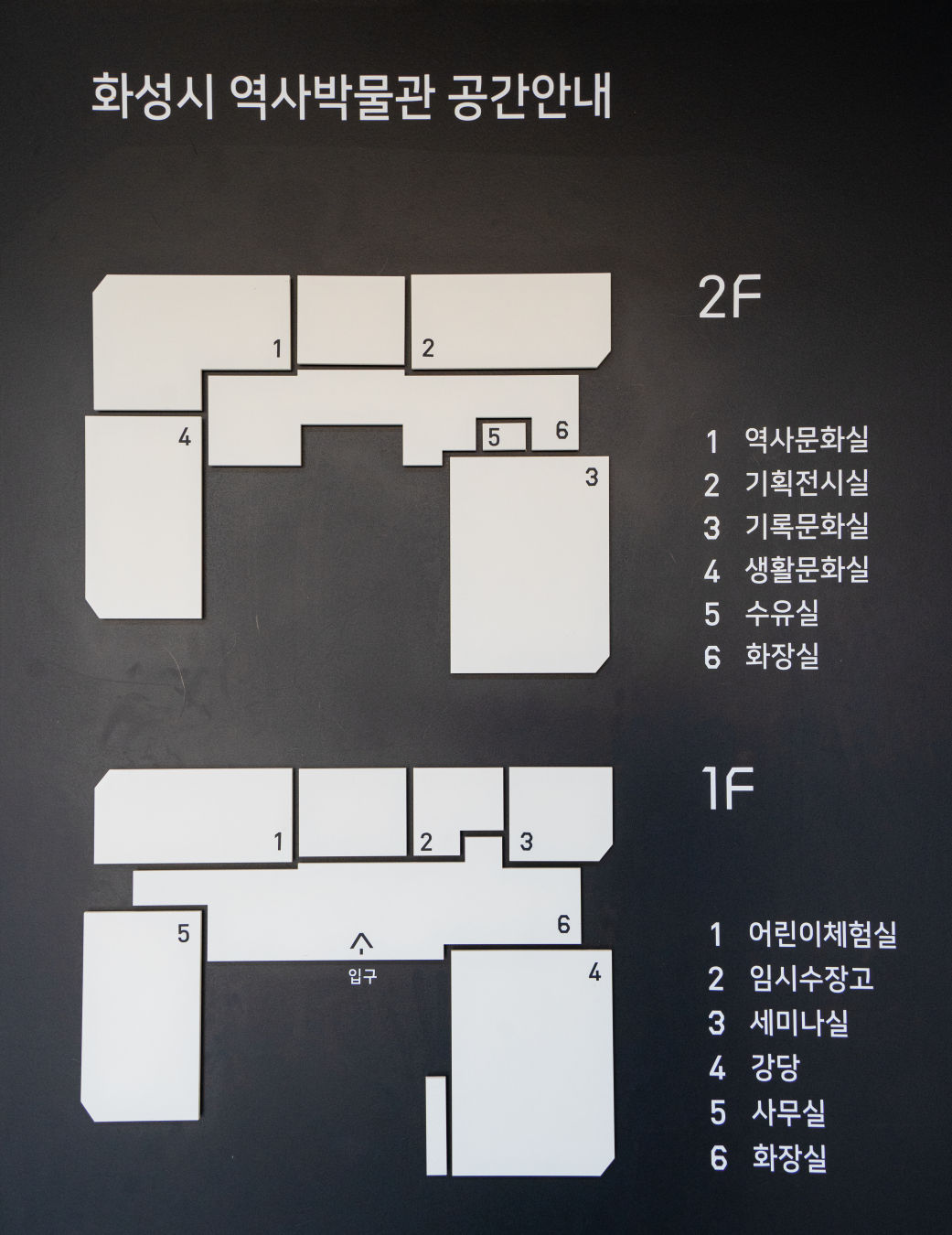 화성시 역사박물관 공간 안내