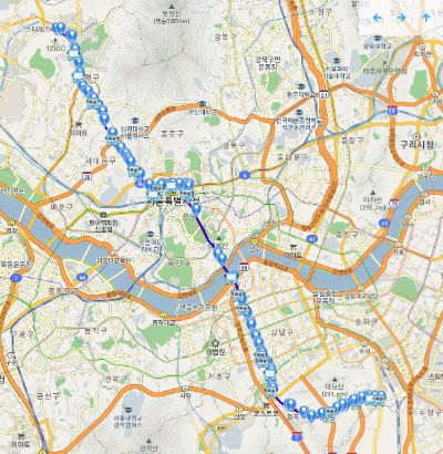 741번 버스 노선도