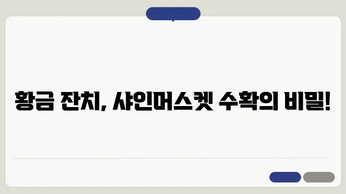 샤인머스켓 수확을 위한 방법