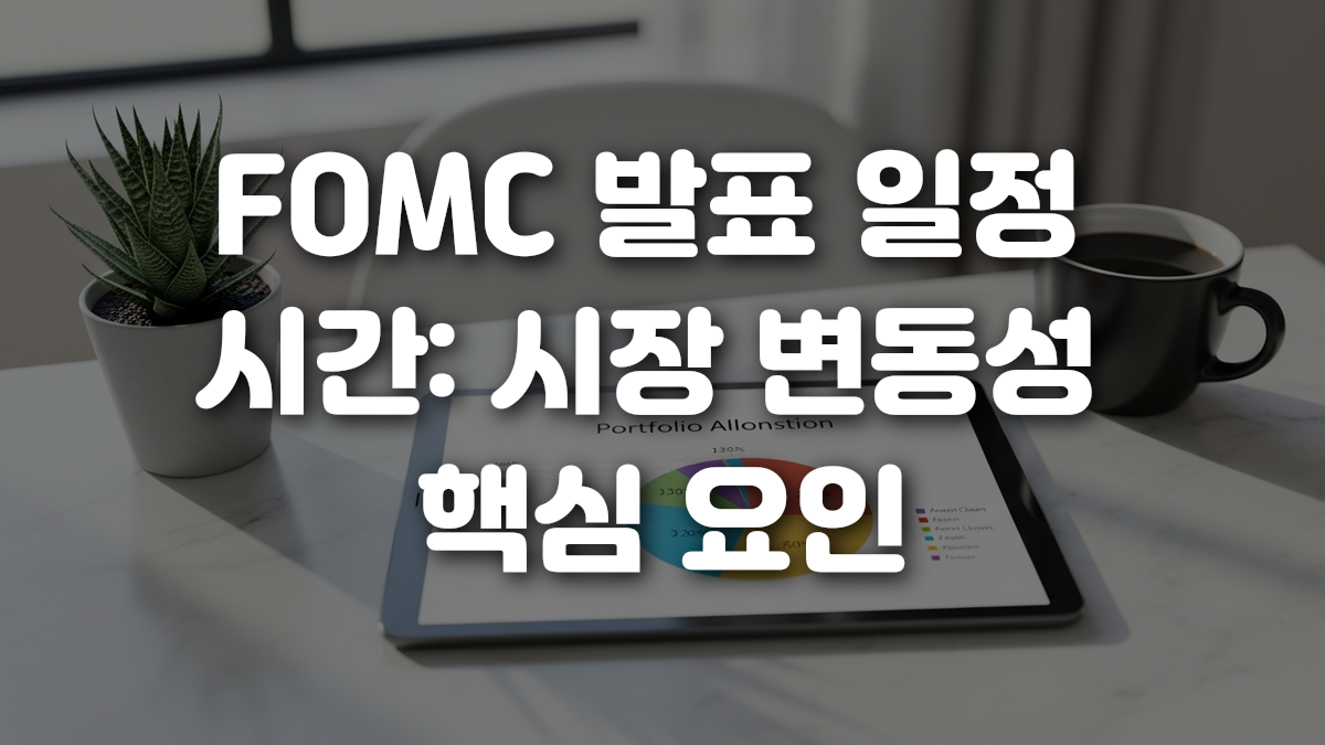 FOMC 발표 일정 시간 시장 변동성 핵심 요인