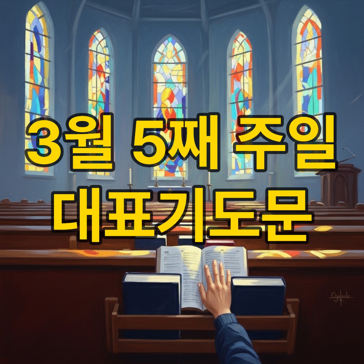 3월 다섯째 주일낮예배 대표기도문